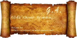 Glöckner Aranka névjegykártya